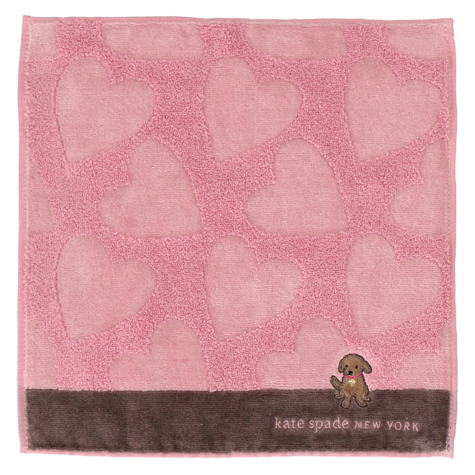 タオルハンカチ ハート＆ドッグ ピンク – INTERMODE KAWABE