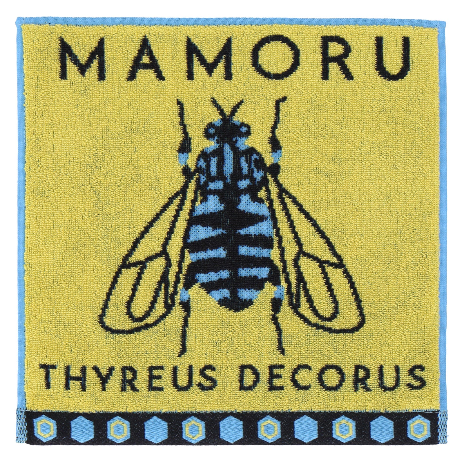 タオルハンカチ #109a イエロー ルリモンハナバチ – INTERMODE KAWABE