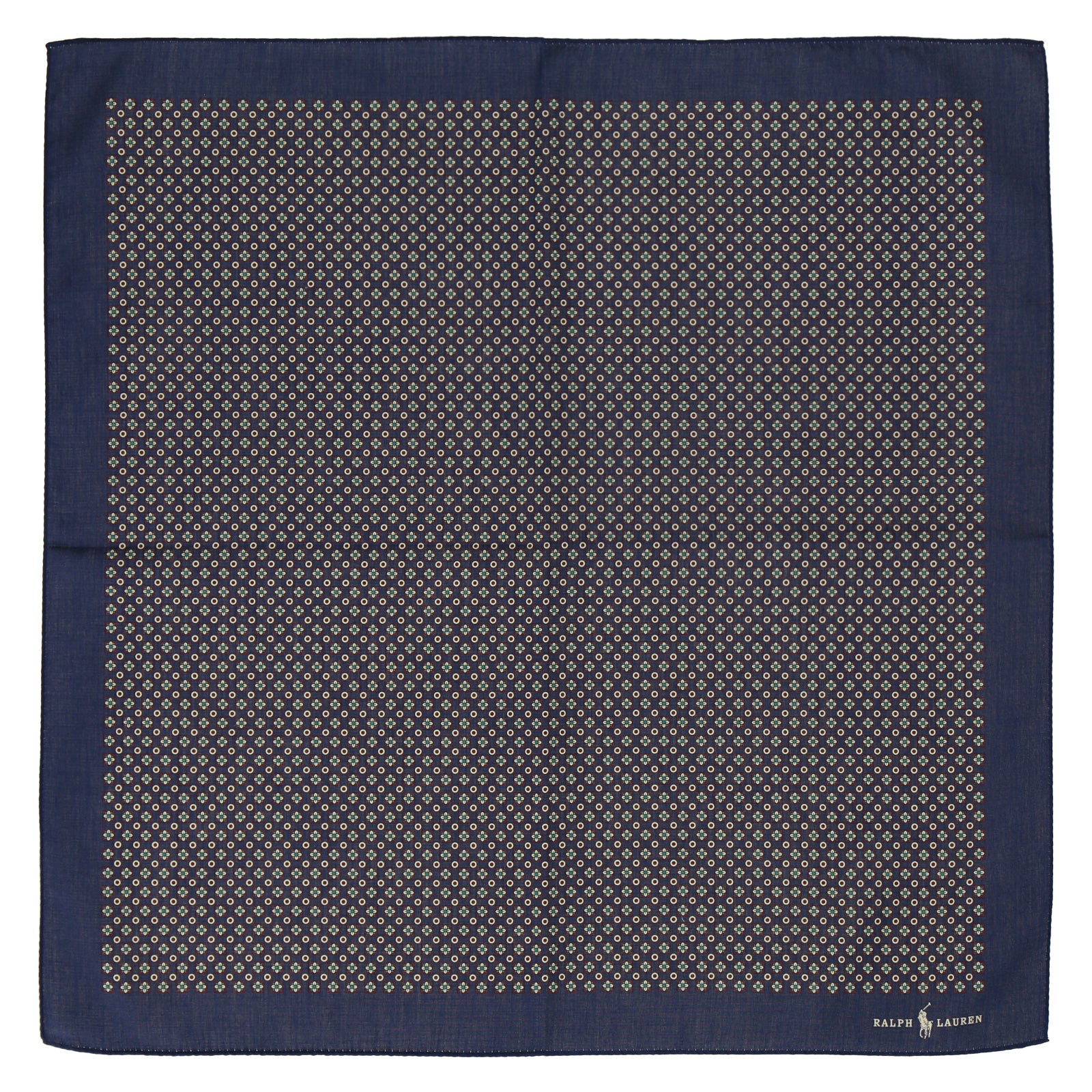 紳士プリントハンカチ 幾何学 #121a ネイビーブルー – INTERMODE KAWABE