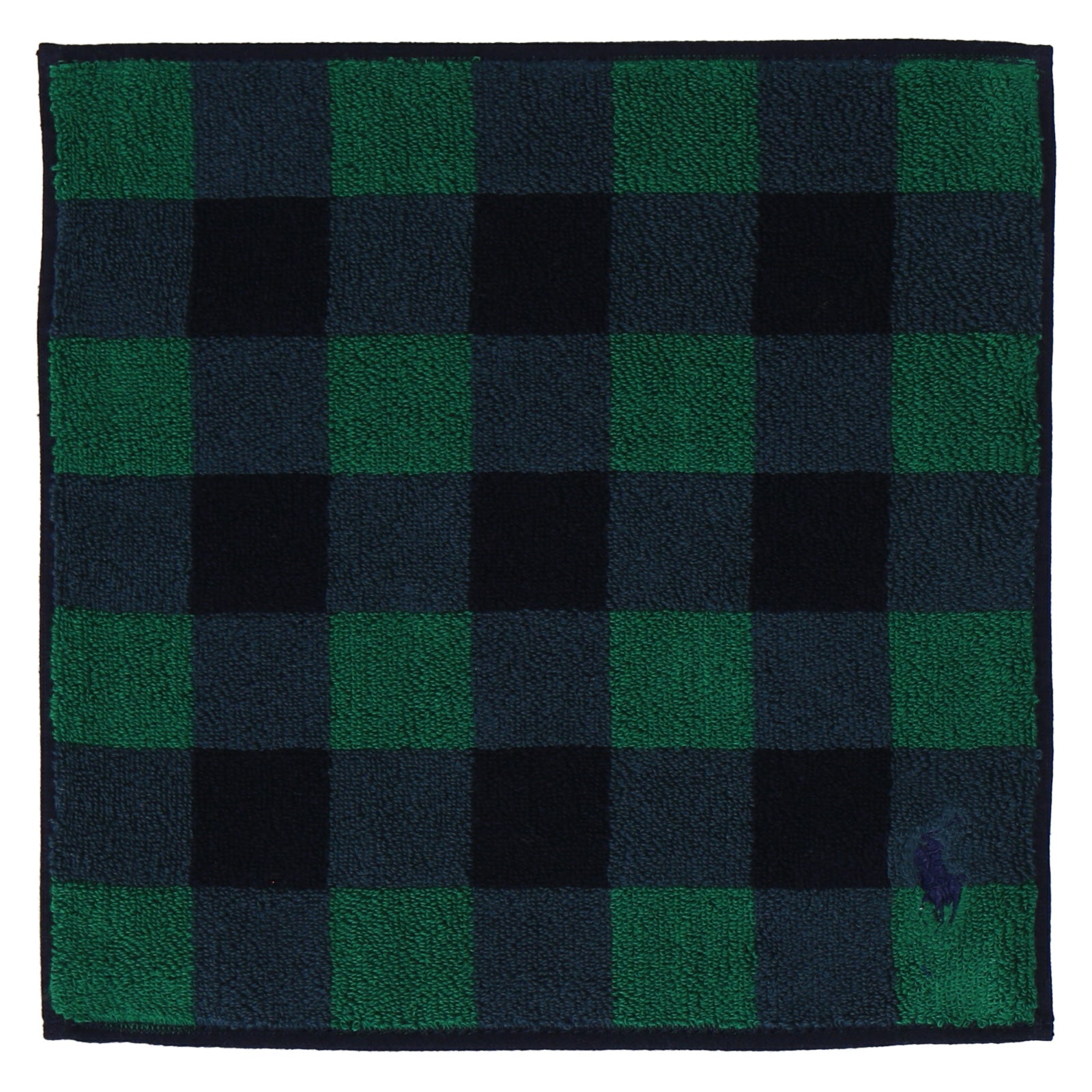 NEW】紳士ミニタオル バッファローチェック ポロポニー ダークグリーン