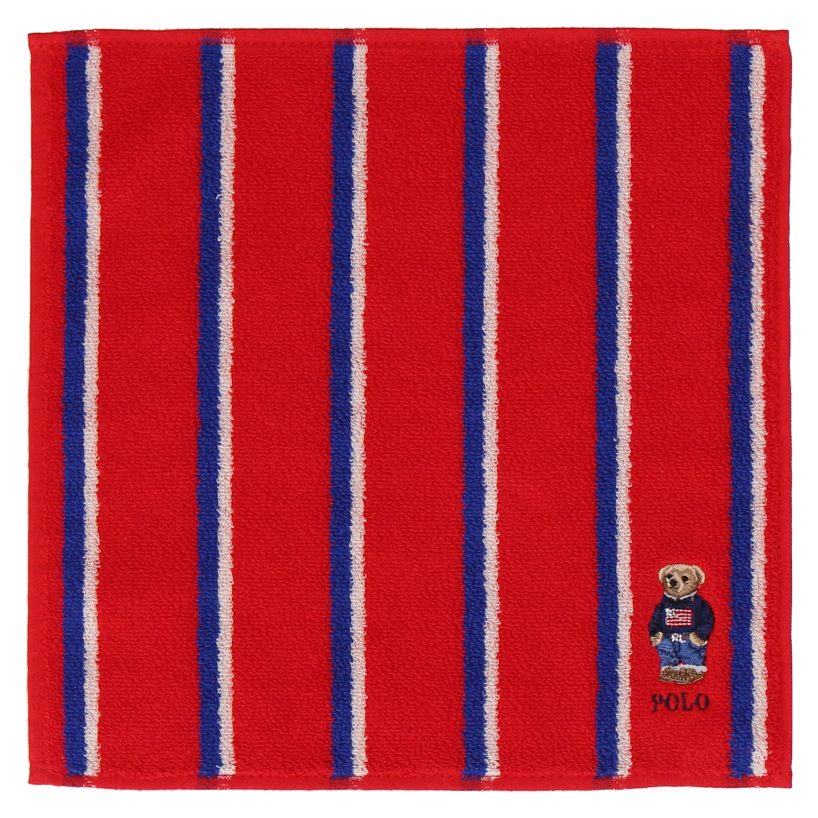紳士ミニタオル #127c ポロベア レッド – INTERMODE KAWABE