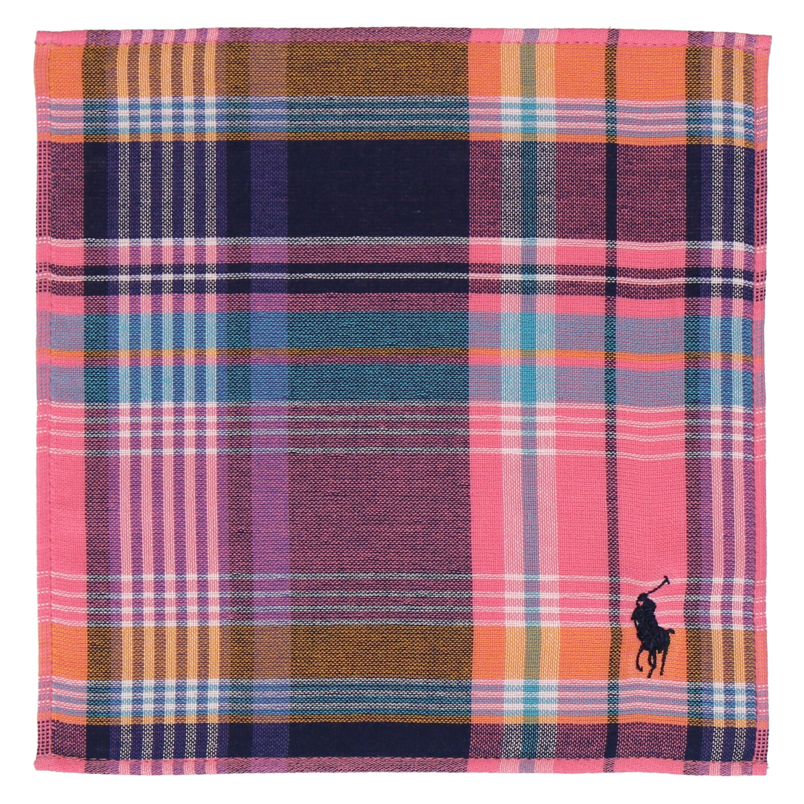 RALPH LAUREN ブランケット　タオルケット チェック柄 ピンク ガーゼ＆パイルミニタオル チェック マルチカラーポロポニー ピンク