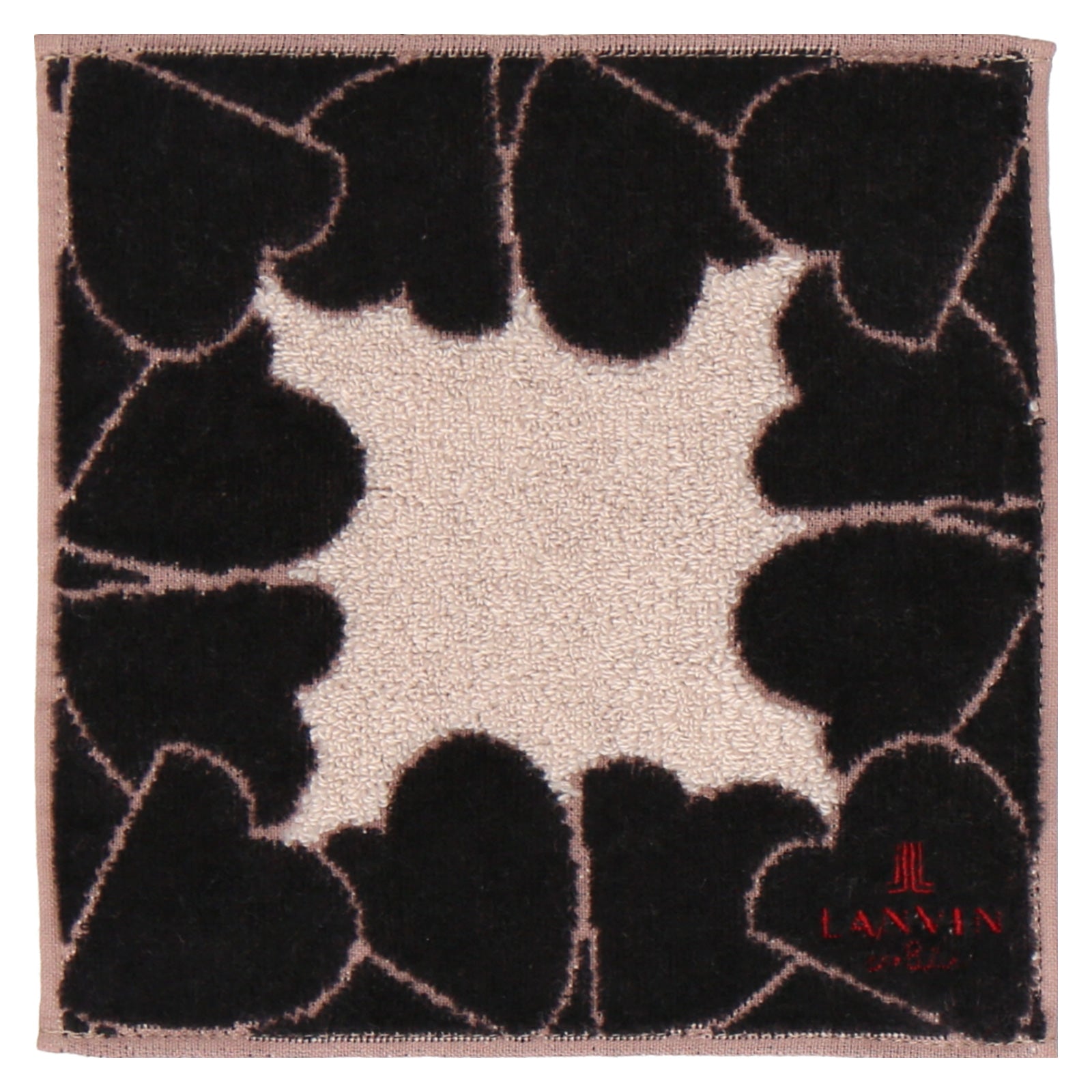 婦人タオルハンカチ カッティングハート #174b ベージュ – INTERMODE