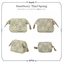画像をギャラリービューアに読み込む, 【NEW】リバティプリント ワイヤ－ポ－チ #187d Strawberry Thief Spring　カーキ
