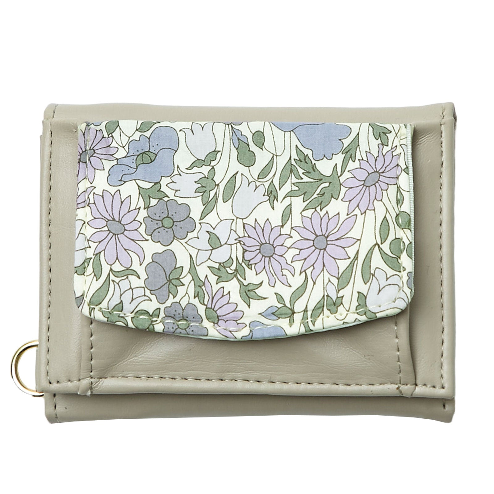 リバティプリント ミニマムウォレット #187e Poppy&Daisy パープル