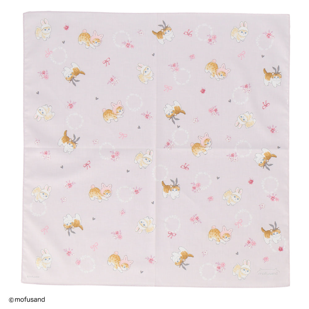 プリントハンカチ うさにゃん #202c グレー – INTERMODE KAWABE