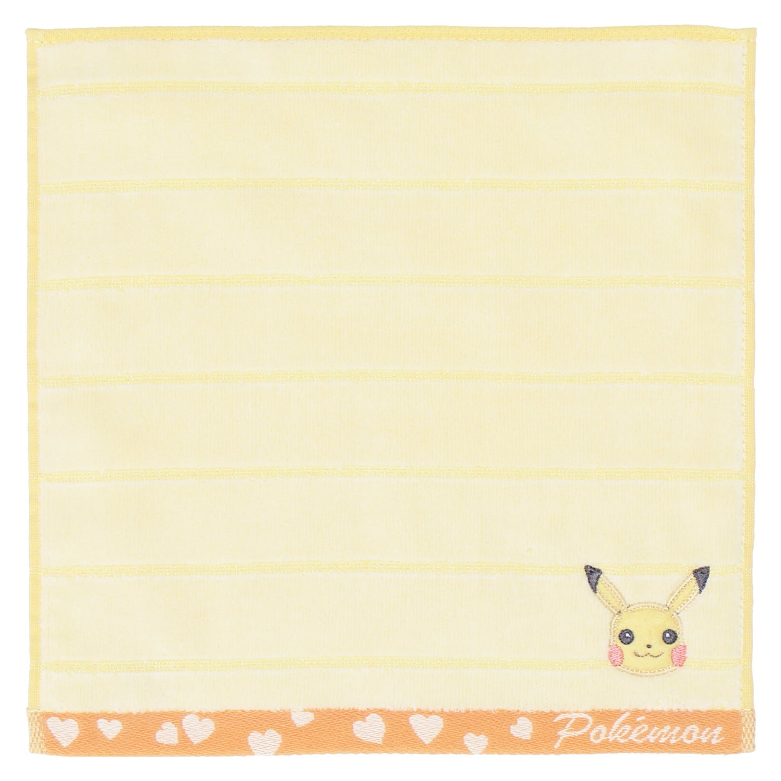 タオルハンカチ アップリケ刺繍 #261a ピカチュウ – INTERMODE KAWABE