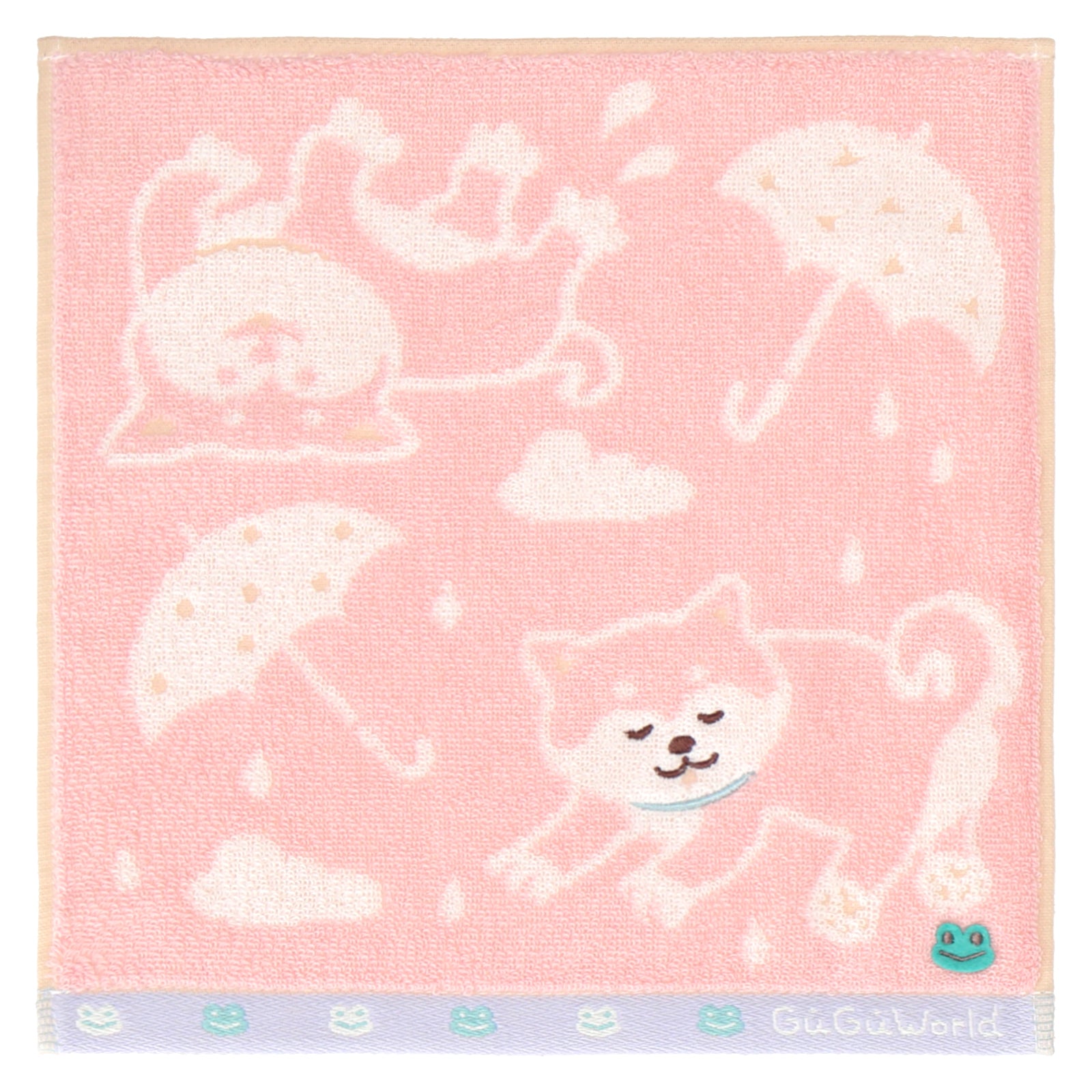 NEW】婦人タオルハンカチ 柴犬＆カエル ピンク – INTERMODE KAWABE
