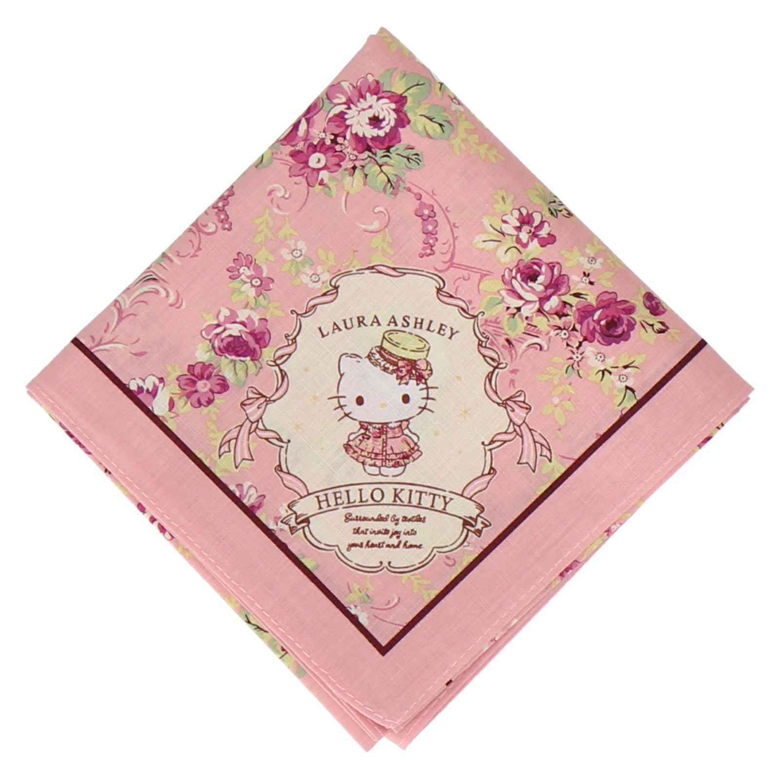 KITTY WITH WINE STAINS ハンカチ ハローキティ×iZooコラボ商品】桜柄ジャガードタオルハンカチ（ホシガメ）