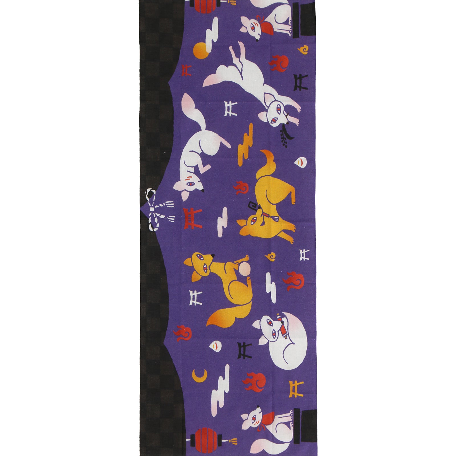 たぬ神 NEW】手ぬぐい #393a 神社ときつね – INTERMODE KAWABE