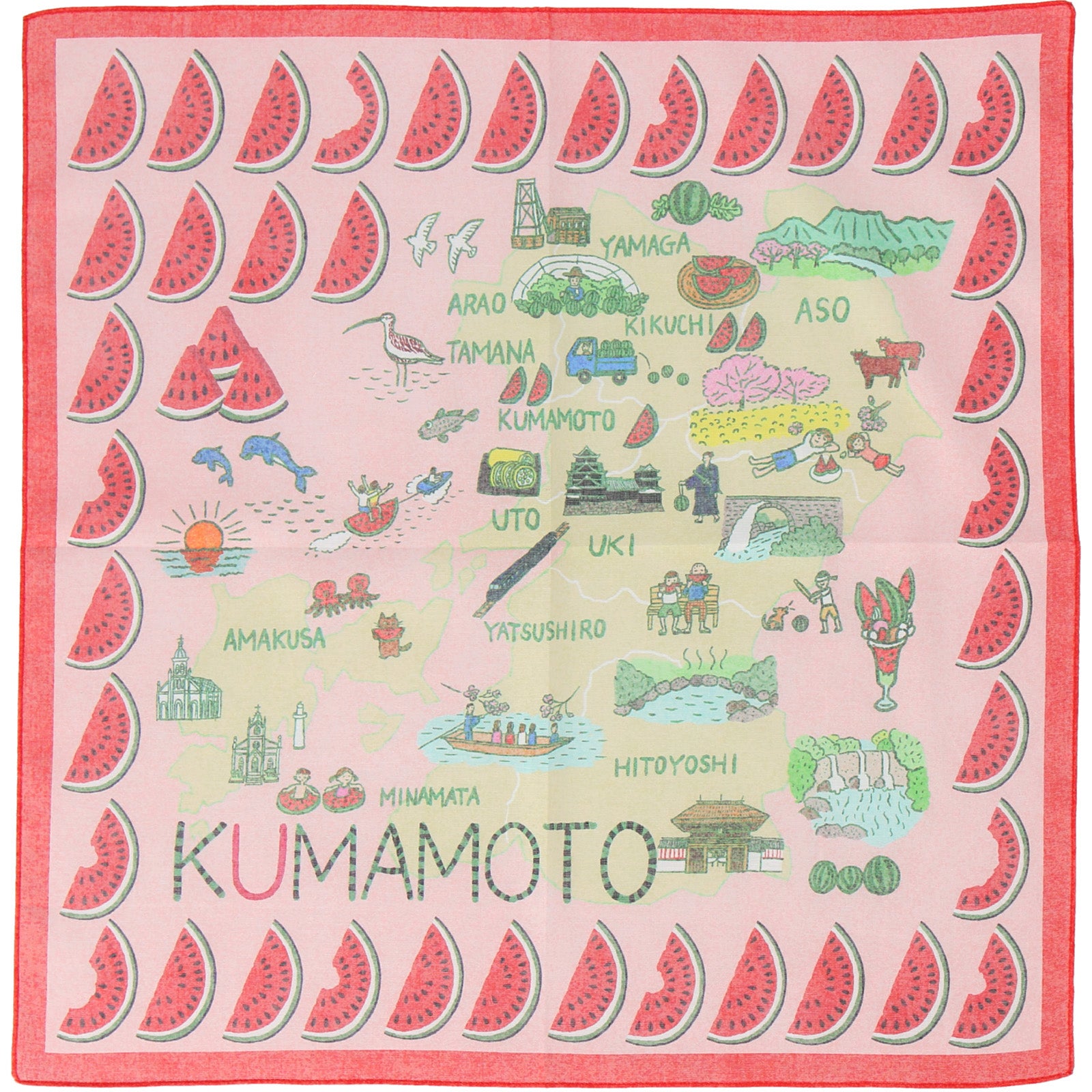 熊本 スイカ プリントハンカチ – INTERMODE KAWABE