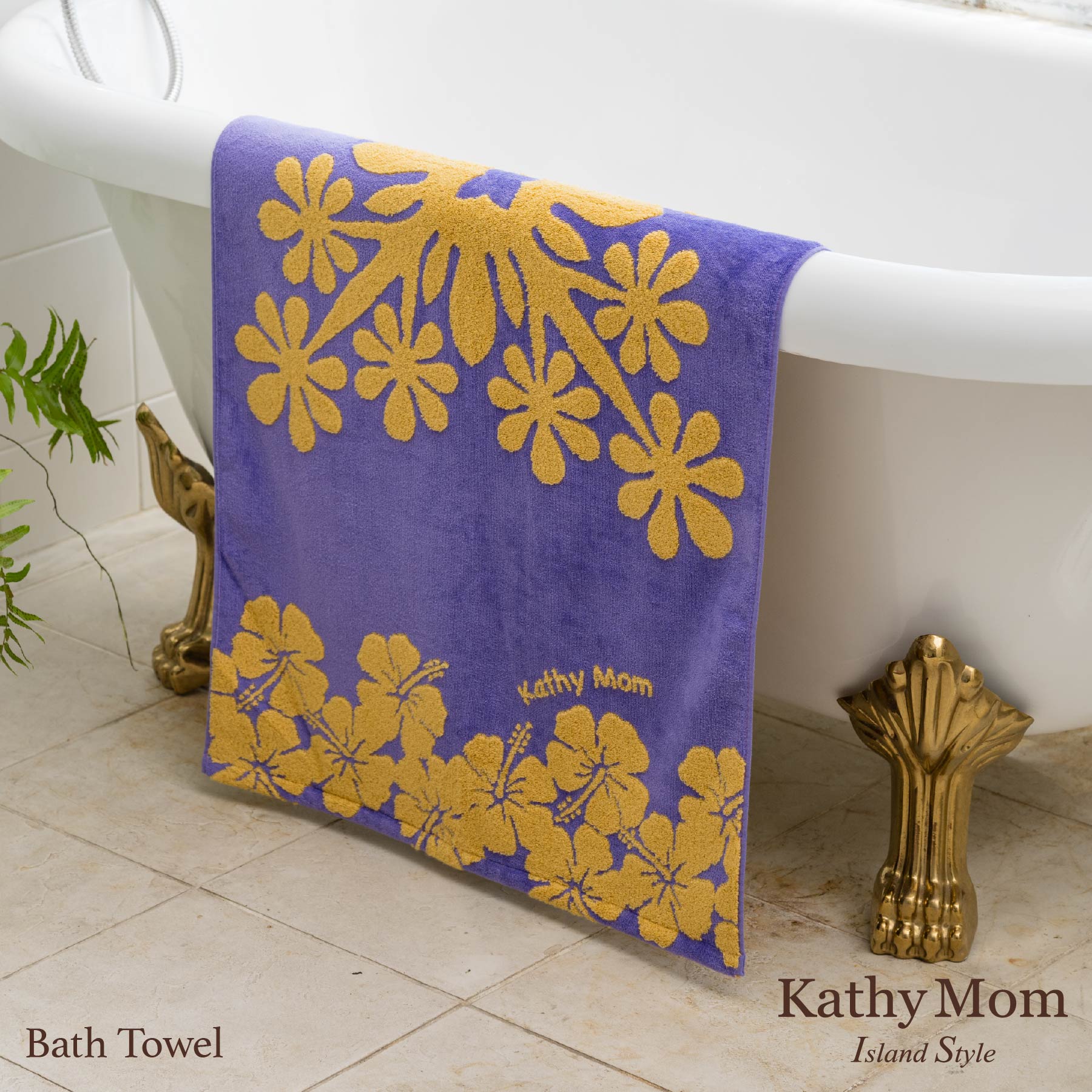 ハワイアン　タオル フェイスタオル ハワイアンキルト柄 メレオハナシリーズ #861a