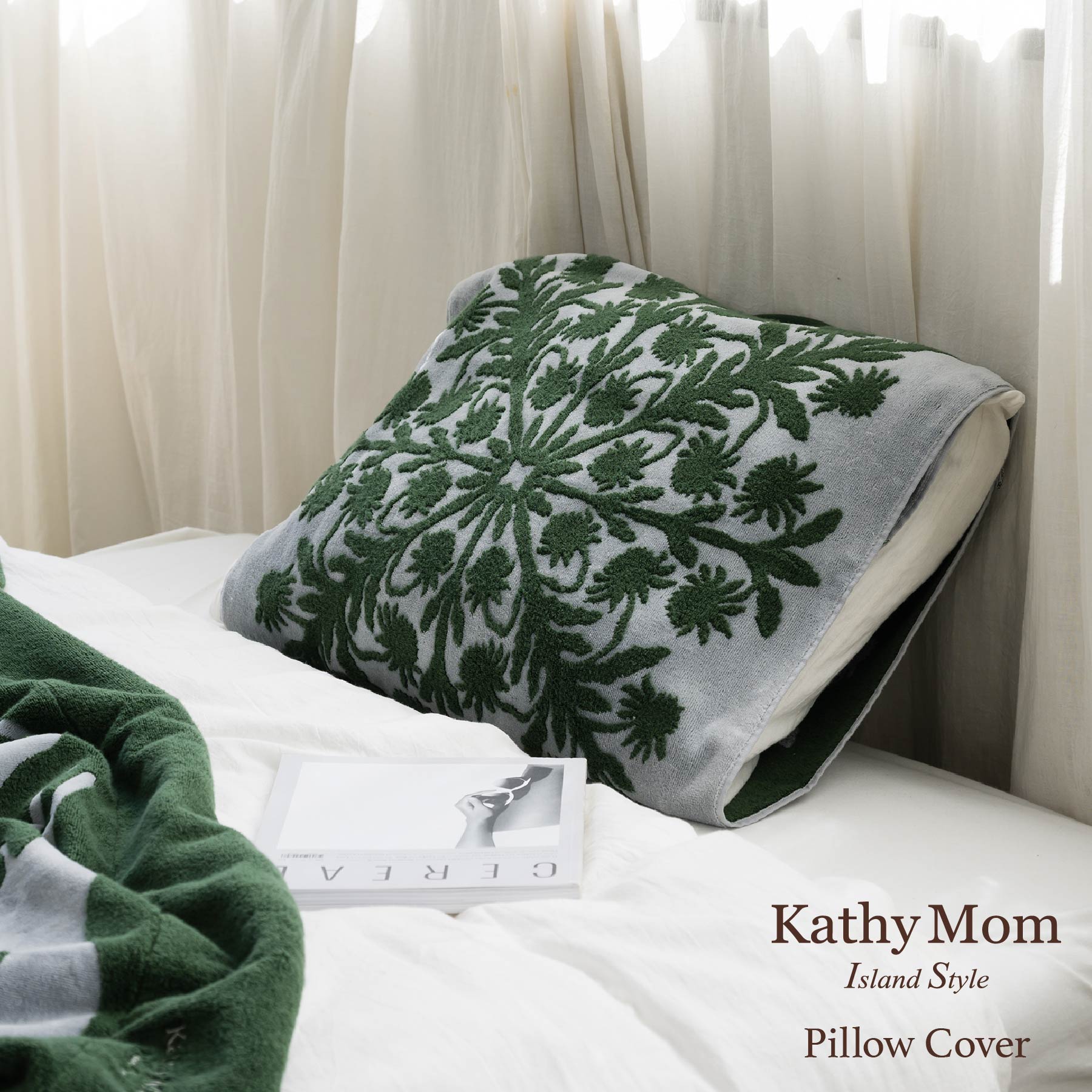 寝具 Kathy Mom Island Style タオルケット グレー