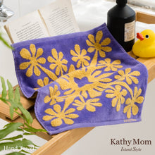 画像をギャラリービューアに読み込む, ハンドタオル ハワイアンキルト柄 ポノシリーズ #861c パープル