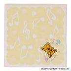 パッケージ入りタオルハンカチ 音符&マーチくん　イエロー