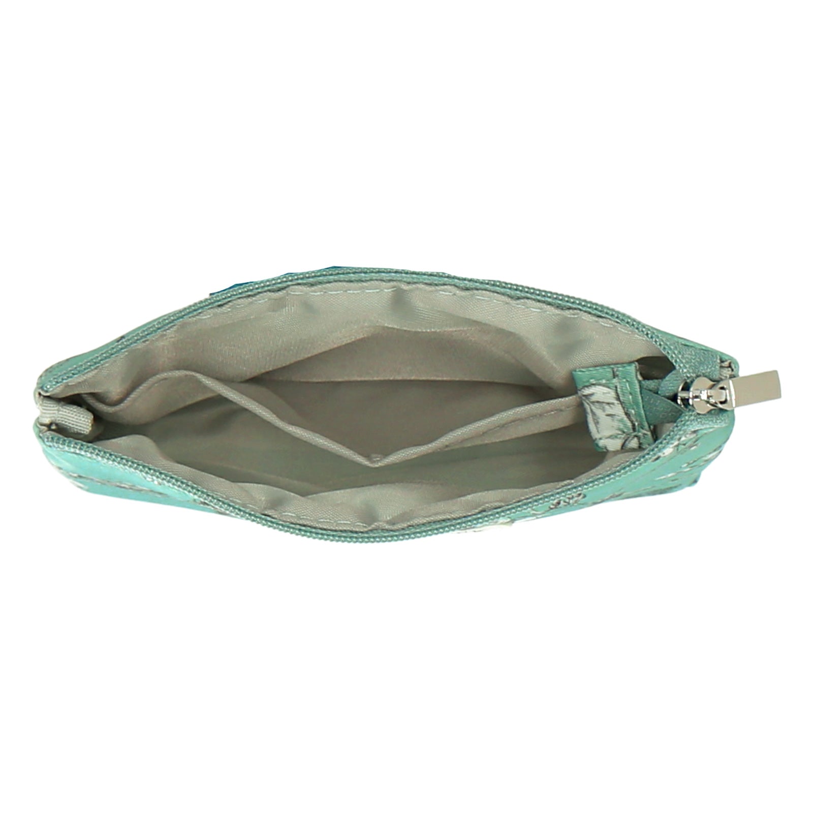 フラットポーチ モノトーンフラワー #049c ミントグリーン – INTERMODE