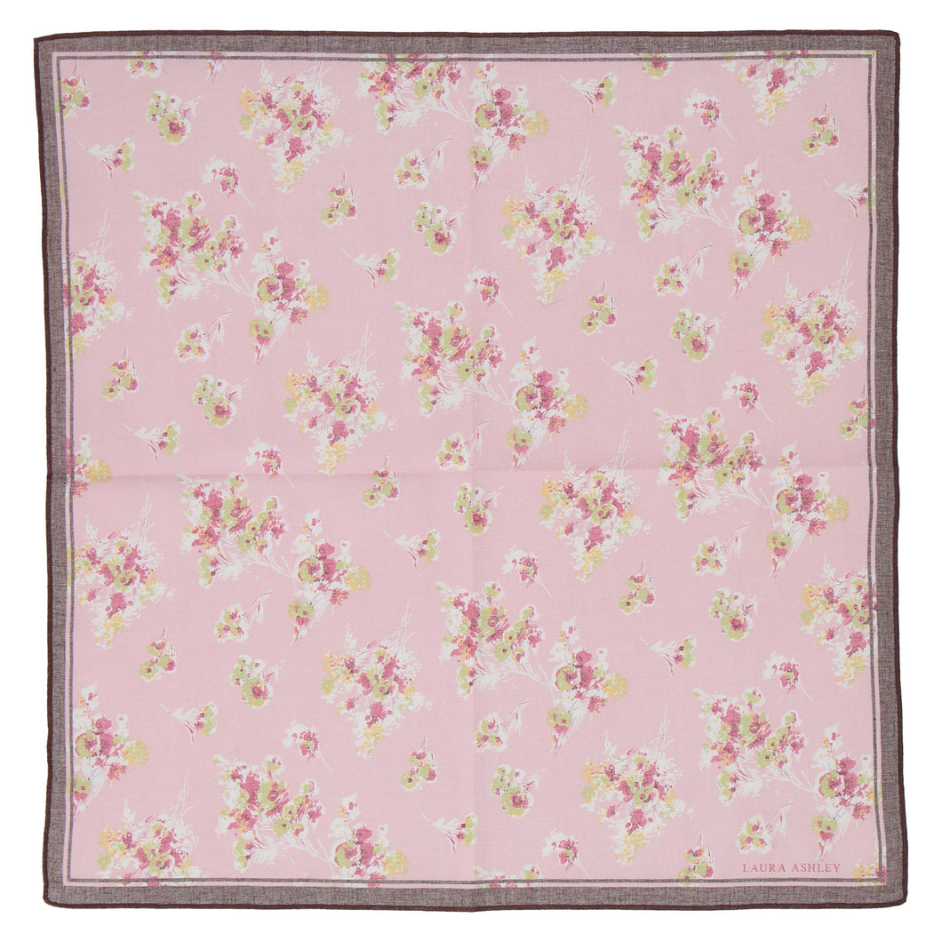 【NEW】プリントハンカチ Addingham Blooms #055b　ピンク