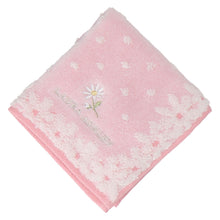 画像をギャラリービューアに読み込む, 【NEW】ミニタオルハンカチ マーガレット&amp;ドット　ピンク
