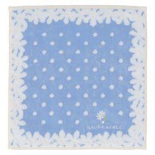 画像をギャラリービューアに読み込む, 【NEW】ミニタオルハンカチ マーガレット&amp;ドット　ブルー
