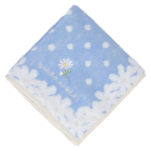 画像をギャラリービューアに読み込む, 【NEW】ミニタオルハンカチ マーガレット&amp;ドット　ブルー
