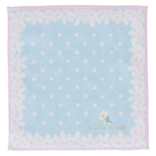 画像をギャラリービューアに読み込む, 【NEW】ミニタオルハンカチ マーガレット&amp;ドット　ターコイズ
