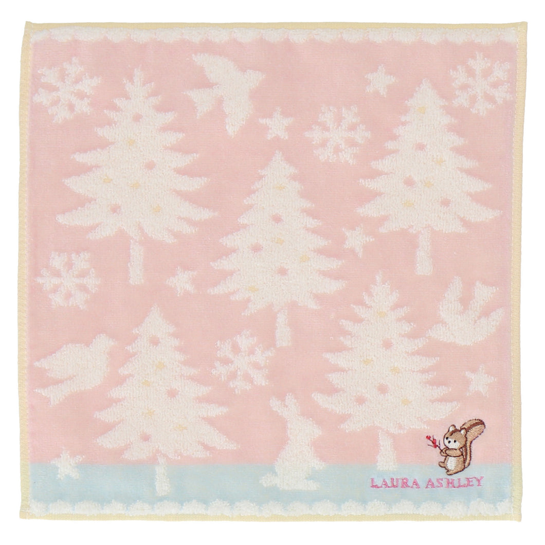 【NEW】タオルハンカチ ウィンター #057a　ピンク