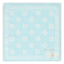 画像をギャラリービューアに読み込む, 【NEW】ミニタオルハンカチ リトルフラワー&amp;ワンポイントリボン　グリーン
