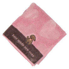 画像をギャラリービューアに読み込む, タオルハンカチ ハート＆ドッグ　ピンク
