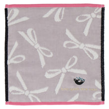 画像をギャラリービューアに読み込む, 【NEW】婦人タオルハンカチ キャットwithリボン　グレー

