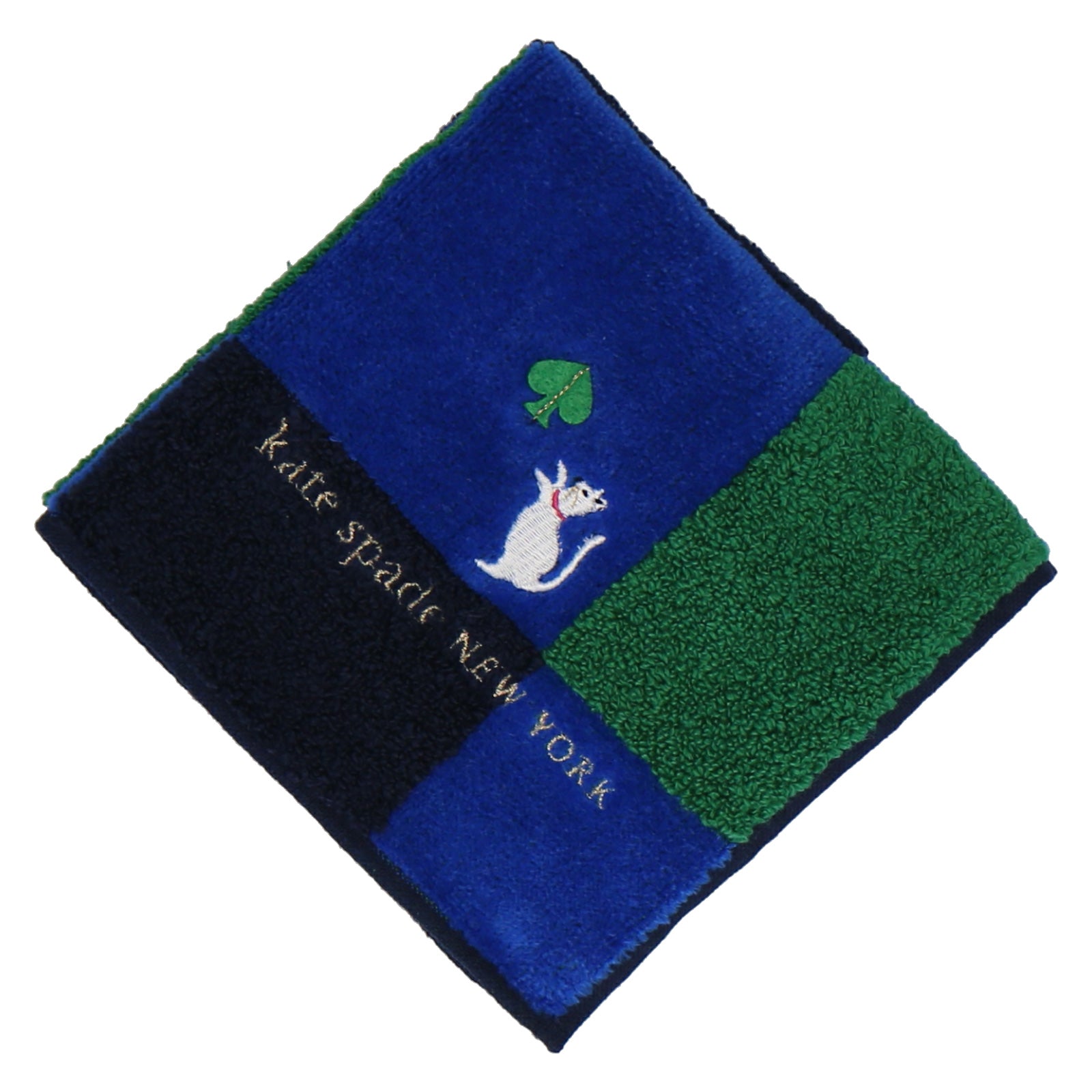 ツブコン　ダークネスヒールズ　台本　ハンカチ　サバト NEW】婦人タオルハンカチ チェック キャット＆スペード グリーン