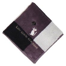 画像をギャラリービューアに読み込む, 【NEW】婦人タオルハンカチ チェック キャット＆スペード　ホワイト
