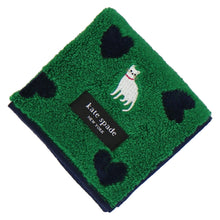 画像をギャラリービューアに読み込む, 【NEW】ミニタオルハンカチ ハート＆キャット　グリーン
