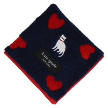 画像をギャラリービューアに読み込む, 【NEW】ミニタオルハンカチ ハート＆キャット　ネイビーブルー
