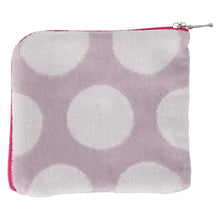 画像をギャラリービューアに読み込む, ファスナー付きタオル スクエア ラージドット ふわふわキャット　グレー
