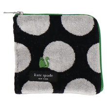 画像をギャラリービューアに読み込む, ファスナー付きタオル スクエア ラージドット ふわふわキャット　ブラック
