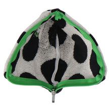 画像をギャラリービューアに読み込む, ファスナー付きタオル スクエア ラージドット ふわふわキャット　ブラック
