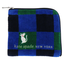 画像をギャラリービューアに読み込む, 【NEW】ファスナー付きタオル  スクエア チェック＆キャット　グリーン
