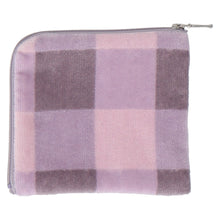 画像をギャラリービューアに読み込む, 【NEW】ファスナー付きタオル  スクエア チェック＆キャット　ピンク
