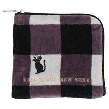 画像をギャラリービューアに読み込む, 【NEW】ファスナー付きタオル  スクエア チェック＆キャット　ホワイト
