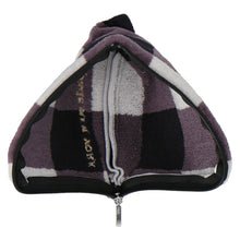 画像をギャラリービューアに読み込む, 【NEW】ファスナー付きタオル  スクエア チェック＆キャット　ホワイト
