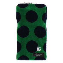 画像をギャラリービューアに読み込む, ファスナー付きタオル ラージドット ふわふわキャット　グリーン
