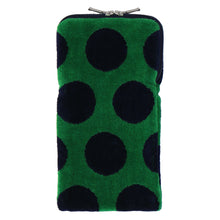 画像をギャラリービューアに読み込む, ファスナー付きタオル ラージドット ふわふわキャット　グリーン
