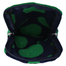 画像をギャラリービューアに読み込む, ファスナー付きタオル ラージドット ふわふわキャット　グリーン
