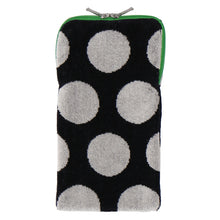 画像をギャラリービューアに読み込む, ファスナー付きタオル ラージドット ふわふわキャット　ブラック
