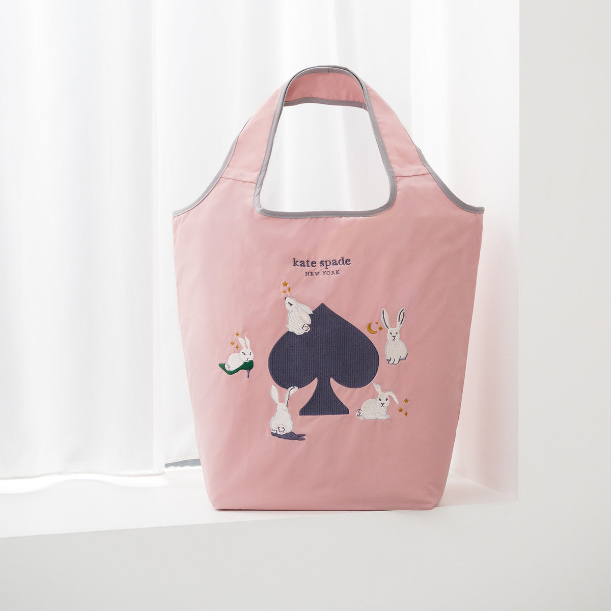 刺繍エコバッグ　ラビッツ＆スペード