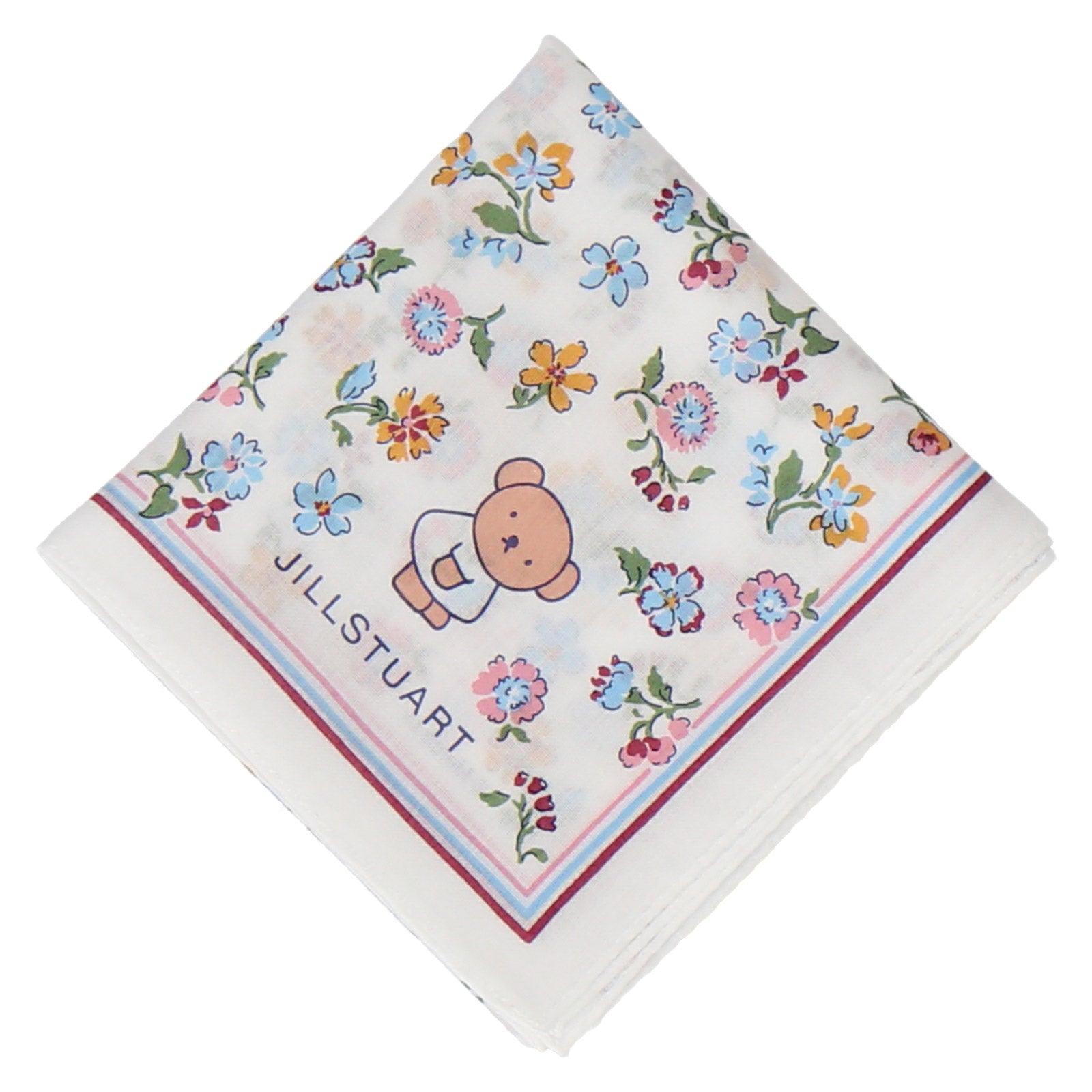 NEW】プリントハンカチ ボリス リトルフラワー #075b アイボリー