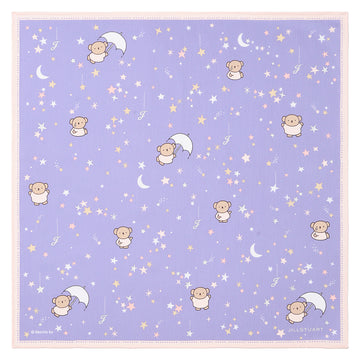 プリントハンカチ ボリス スターリーナイト　パープル
