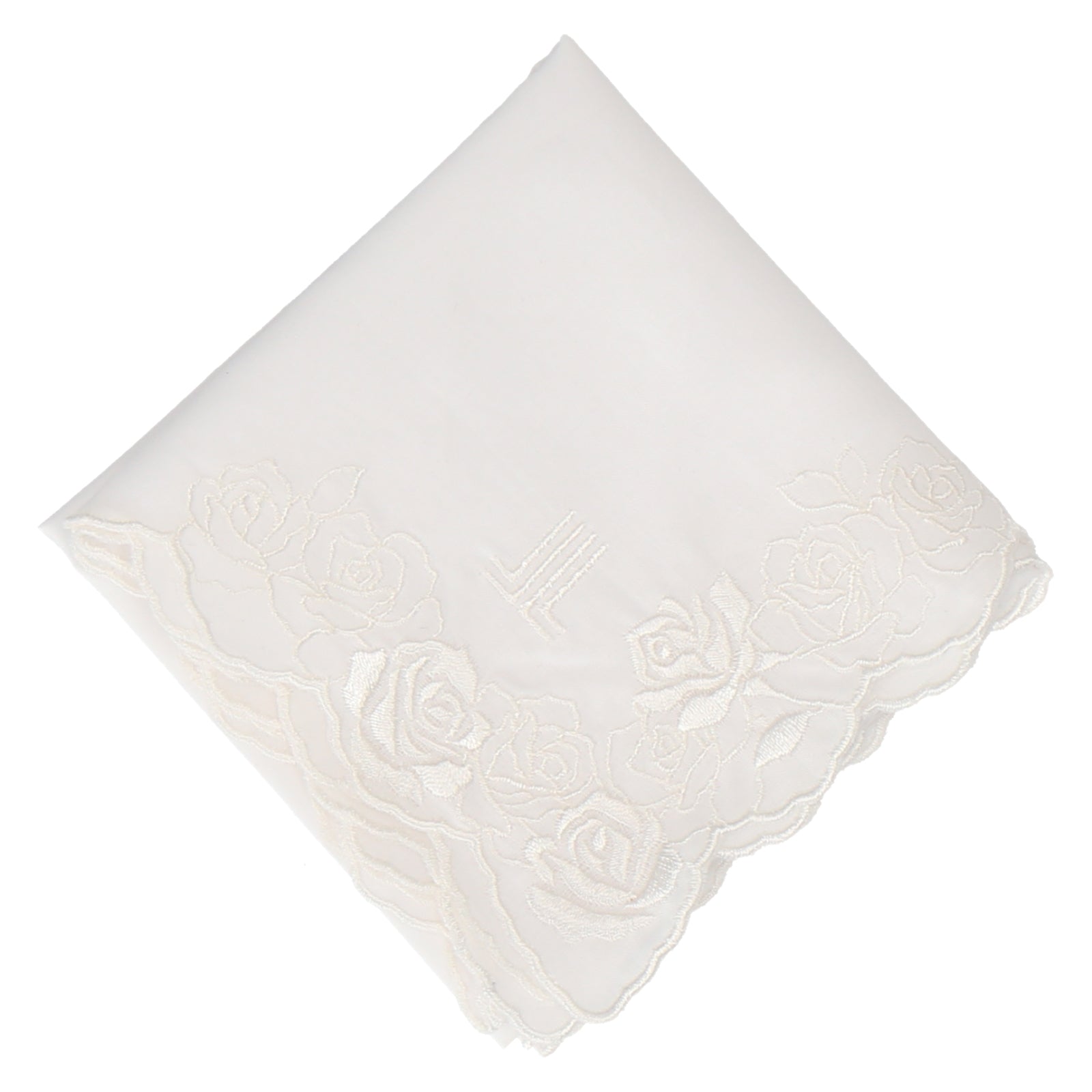 ベトナム手刺繍ハンカチ 花 0003 ホワイト | ブライダル 結婚式
