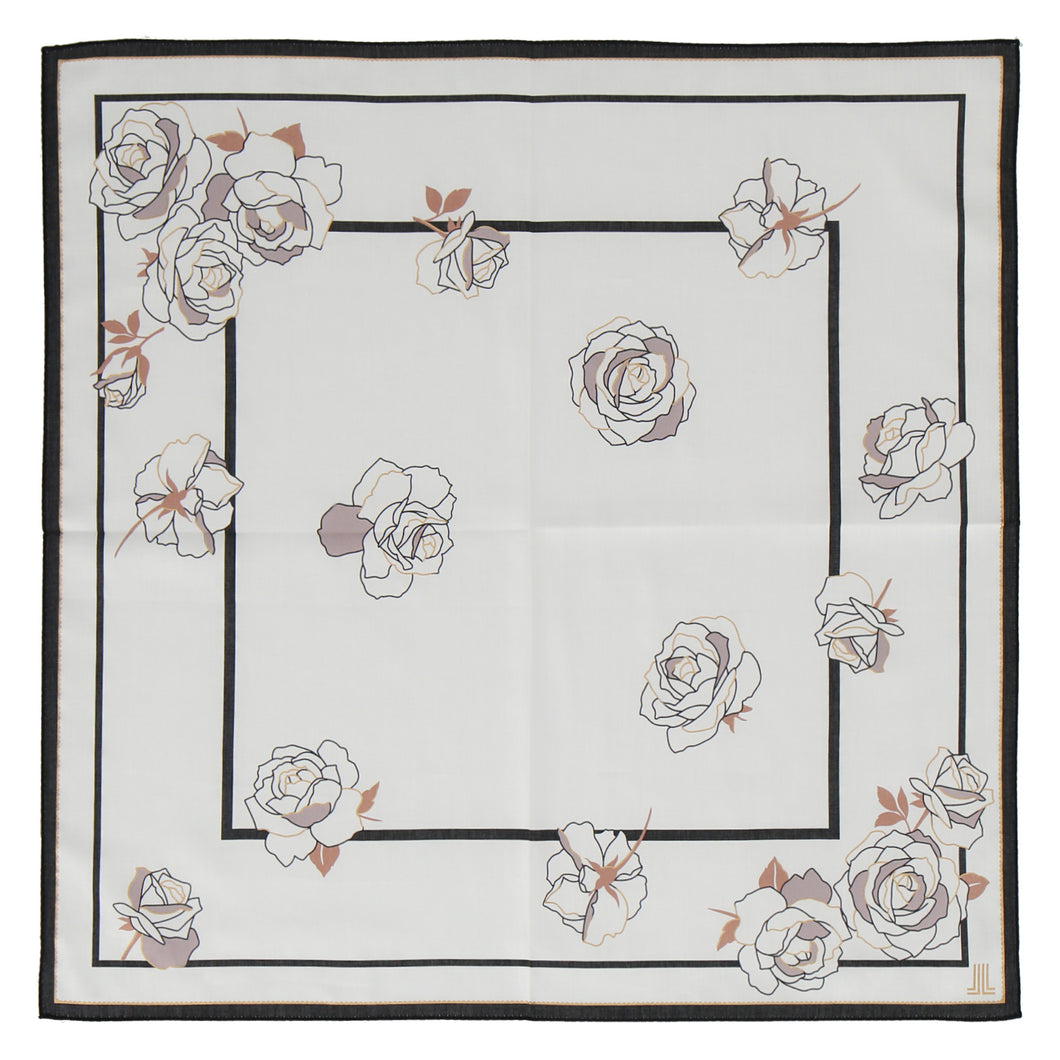 【NEW】婦人ラージハンカチ #080a　アイボリー