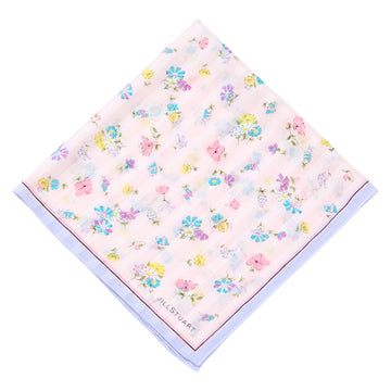 プリントハンカチ小花柄　ピンク